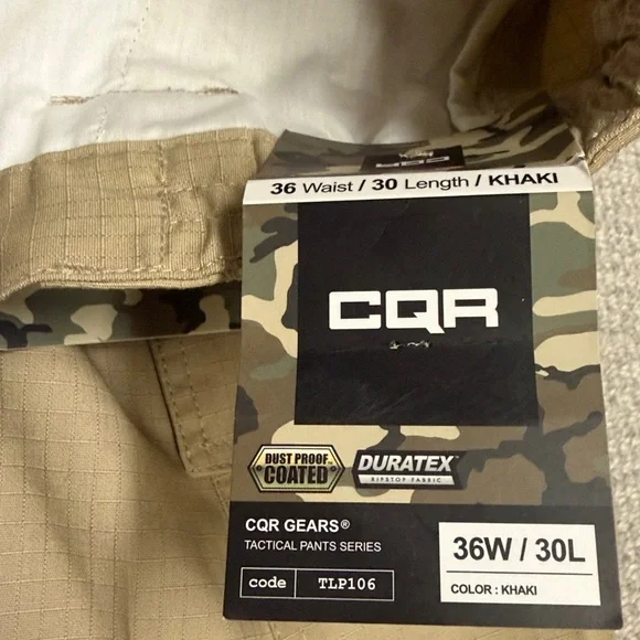 NWT. CQR Tactical Men's Cargo Pants, Size 36W x 30L - Picture 3 of 12